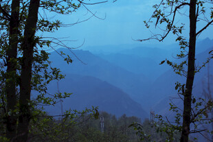 山林暮色中的静谧景致