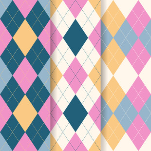 多彩菱形图案针织纹理背景