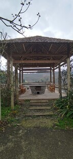 户外木质凉亭景观