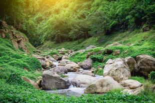 山间溪流