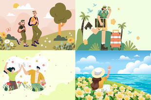 多彩户外休闲美好瞬间