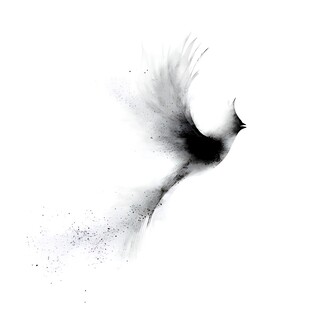 水墨飞鸟灵动飘逸之姿