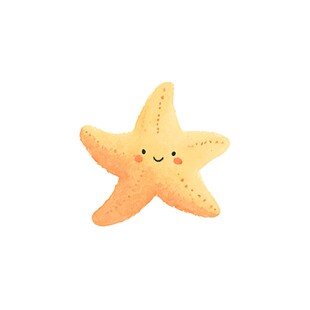 可爱海星插画