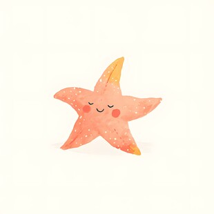 可爱海星插画
