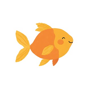 可爱金鱼插画