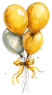 彩色气球束装饰图