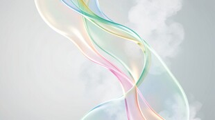 梦幻彩色飘带抽象背景图