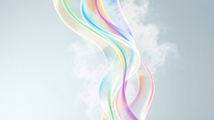 梦幻彩色飘带背景