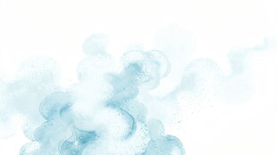 淡蓝色烟雾朦胧美感
