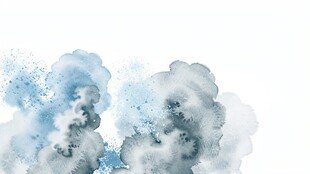 蓝灰色水墨云雾背景图