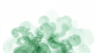 淡绿色水彩晕染抽象图案