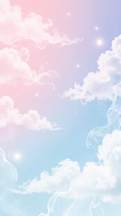 梦幻蓝天与蓬松云朵