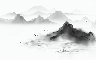 中国风水墨山水背景