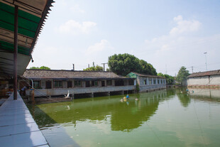 水乡河畔古建景观