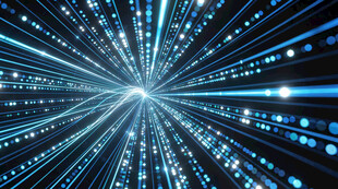 科技感蓝光放射状背景图