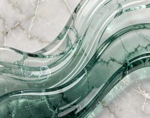 流动绿纹大理石纹理图案