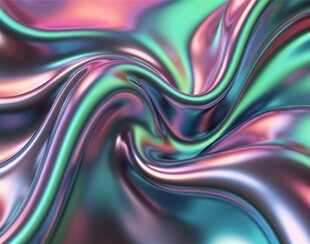 炫彩流动金属质感图案
