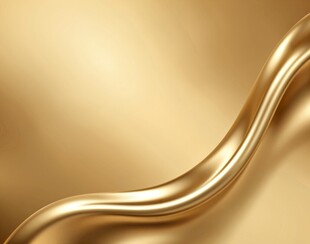 金色流动曲线背景图