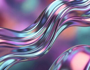 炫彩流动金属波纹图案