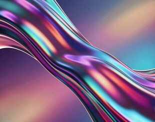 炫彩流动波纹抽象背景图