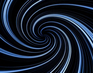 蓝色螺旋线条抽象图案