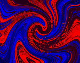 红蓝漩涡抽象流体艺术图