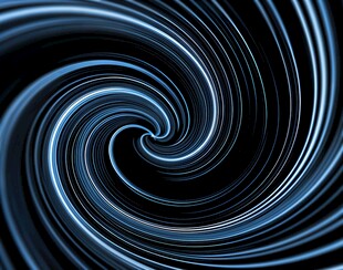 蓝色螺旋线条抽象图案