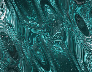 蓝绿色抽象流体纹理图案