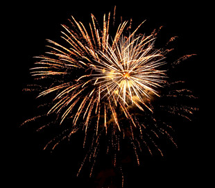 夜空中绽放的绚烂烟花