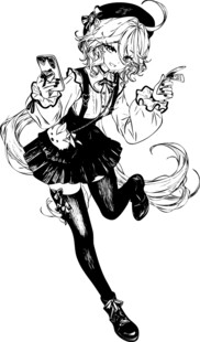 跳跃的动漫少女形象 芙宁娜 原