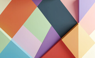 多彩几何拼接色块图案