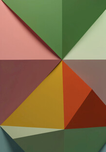 多彩几何折纸艺术图案