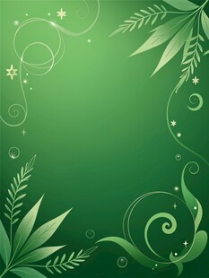 绿色植物花纹背景图