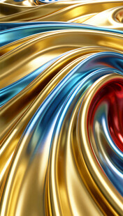 绚丽金属波纹流体图案