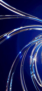 蓝色流光线条抽象背景图