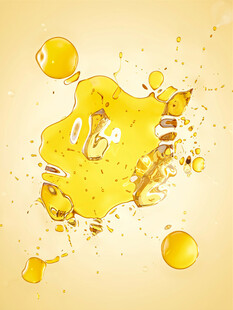 金色液体飞溅创意画面