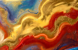 绚丽流动色彩抽象艺术图