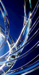 蓝色炫光抽象线条图案