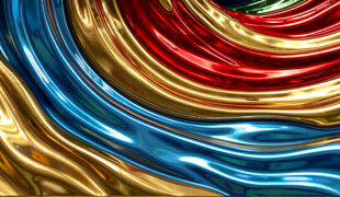 绚丽多彩的波纹金属流体