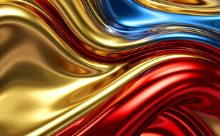 绚丽多彩金属波纹背景