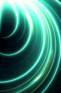 绿色炫彩光效螺旋线条