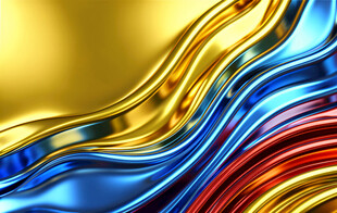 绚丽多彩流体金属波纹图