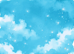 梦幻蓝色星空云朵背景