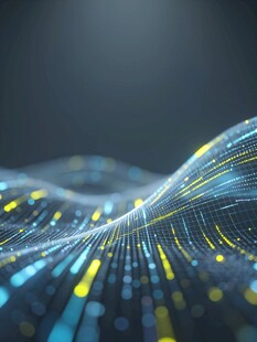 科技感数字波浪图案