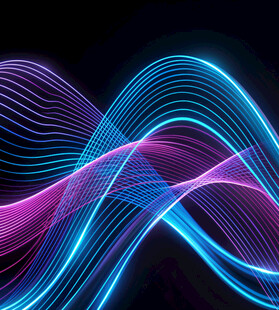 炫彩流动光波线条图案