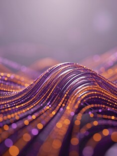 绚丽流动的科技感线条图案