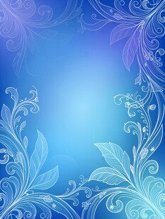 梦幻蓝紫花卉背景图案