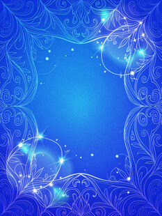 梦幻蓝调花纹背景图