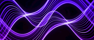 紫色动感光波线条图案