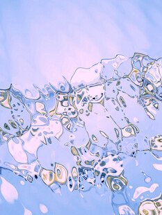 梦幻花卉图案的蓝色背景